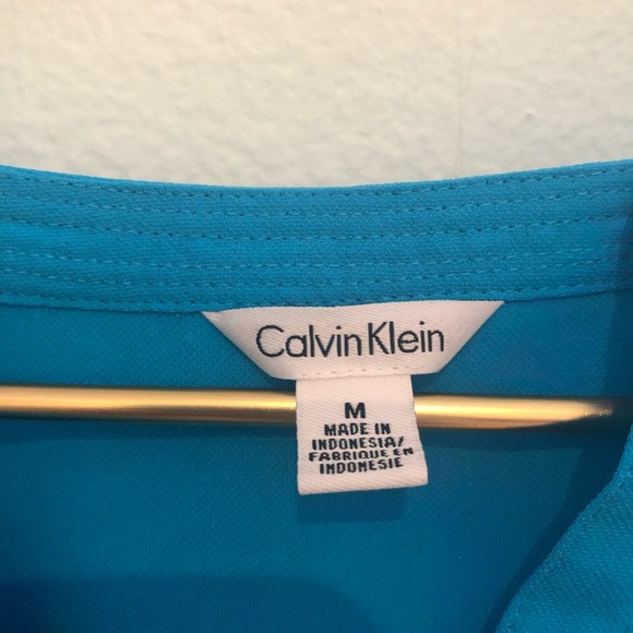 Calvin Klein Teal Sleeveless Blouse - Picture 2 of 3